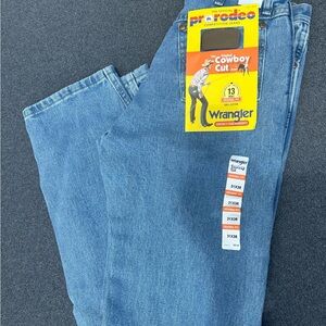 Wrangler Blue Bootcut Jeans Classic Denim
